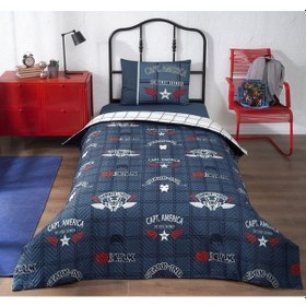 Resim Özdilek Disney Kapitoneli Nevresim Takımı Lastikli Çarşaf Ranforce 57 Tel Lcv Avengers H 