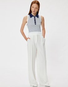 Resim Kolsuz Gold Düğme Detaylı Polo Yaka Triko Üst 