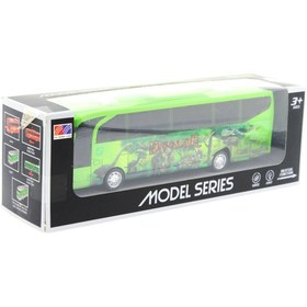 Resim Angel Of Life Sürtmeli Sesli ve Işıklı Yeşil Dinozor Parkı Otobüsü 