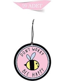 Resim Genel Markalar Don't Worry Bee Happy Tasarımlı 20'li Oto Kokusu ve Oto Aksesuarı 