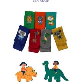 Resim Ragi Store 7'li Hayvan Figürlü Renkli Unisex Çocuk Penye Soket Çorap Çok Renkli 