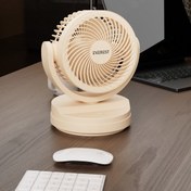 Resim EVEREST EFN-509, KREM, 3 Kademeli Hız, 17,5cm 3 Kanat Pervane ve Çerçeve, Masaüstü, USB Vantilatör 