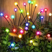 Resim 1 adet/2 adet Güneş Enerjili Ateşböceği Işıkları, Yükseltilmiş 2 Mod 6LED her hava koşulunda 7/24 kullanım için Dış Mekan Dekoratif Işıklar, Bahçe, Veranda, Yolu, Çit için Esnek Sallanan Bahçe Işıkları, Rüzgarda Sallanan (Çok Renkli/Sıcak Beyaz) 