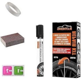 Resim Fortunelane Tekerlek Tamir Seti, Siyah Jant Boyası, Kırık Çizik Onarımı, Pas Ve Su Geçirmez 