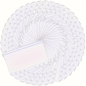 Resim 15 adet/30 adet A6 Boyutlu Gevşek Yapraklı Bağlama Cebi, 6 Delikli Şeffaf Bağlama Çantası Cebi Belge Çantaları, Bütçe İçin Su Geçirmez Şeffaf PVC Malzeme Fermuarlı Dosya, Para Tasarrufu İçin Para Cebi, 6 Halkalı Bütçe Bağlama Cebi İçin Uygun Plastik Bütçe Para Cebi Bağlama Cebi 