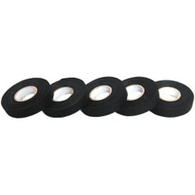 Resim Hombey 5 Adet Otomobil İçin Polyester Kumaş Tel Sıkma Bandı, Siyah, 15m Uzunluk, 19mm Genişlik, -40/+105 C Isı Dayanımı 