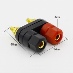 Resim ROBİZ Banana Soket Terminal Çifti Kırmızı Siyah Hexagon Konnektör 