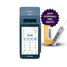 Resim Propay P1000 ECR Android Yazar Kasa POS - Akım Korumalı Priz Hediye 