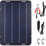 Resim Dofolink 10w Yarı Esnek Araç Aküsü Güneş Şarj Paneli - 18v Çalışma Voltajı, Usb+dc5521 Çıkış, Pet Malzeme, Bakımcı 33x23cm 