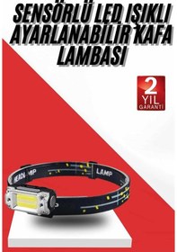 Resim Sensörlü Kamp Lambası Ayarlanabilir Kafa Lambası Kafa Bantlı Çoklu Renk 