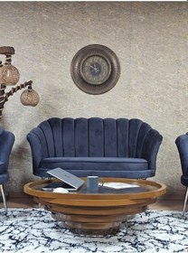 Resim Zafir İstiridye Takım Krom Kaplama Sivriltme Ayak Çay Seti Koltuk Takımı Füme 