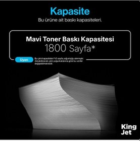 Resim Kingjet Samsung Uyumlu Clt-c504s Standart Kapasiteli Mavi Cyan Çipli Muadil Toner Clp-415n 
