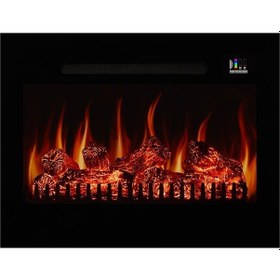 Resim Pagla 80 Derin - Isıtmalı Elektrikli Şömine Sınırsız Renkli Cam Çerçeveli 