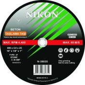 Resim Nikon Beton Flex Taşlama Taşı Düz 400X4.0X25MM 5 Adet 
