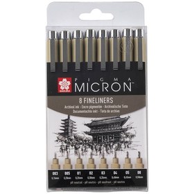 Resim Sakura Pigma Micron 8'Li Set N Bpoxsdk8 