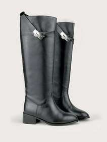 Resim butikpabuc Siyah Suni Deri Binici Çizme 