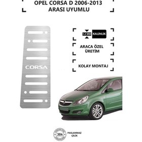 Resim A&g Tuning Opel Corsa D 2006-13 Ayak Dinlendirme Pedalı Krom Ayak Dayama Pedalı Kgagpedal000012 