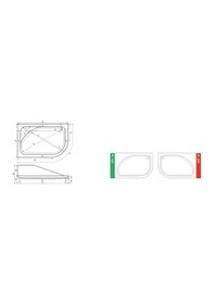Resim Shower 90X100 Asimetrik Oval Oturmalı Duş Teknesi 