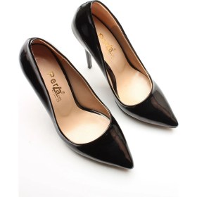 Resim İdil Idil Siyah Rugan Platform Kadın Topuklu 