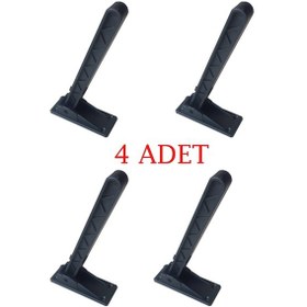 Resim 4 Adet Siyah Katlanır Plastik Ayak Laptop Sehpası Yer Sofrası Sini Servis Keyif Kahvaltı Sehpası 