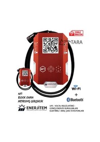 Resim Enerjitem 22 Kw Wifi + Bluetooth Duvara Monte Elektrikli Araç Şarj İstasyonu 