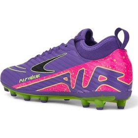 Resim Albishoes Erkek Yeni Sezon Bilekli Boğazlı Çoraplı Çim Dişli Halısaha Krampon Futbol Ayakkabı 36-44 Mor 