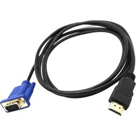 Resim Sunfay Pc Tv Setleri Için HDMI Erkek - VGA 15 Pin Video Dönüştürücü Adaptör Kablosu (Yurt Dışından) 