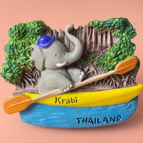 Resim 1 Adet - 3D Reçine Manyetik Buzdolabı Mıknatısı | Tayland Fil Tasarımlı, Uygun Fiyatlı Dekoratif Mıknatıslar | Mutfak, Ev ve Ofis İçin İdeal | Arkadaşlar İçin Şık Hediye 