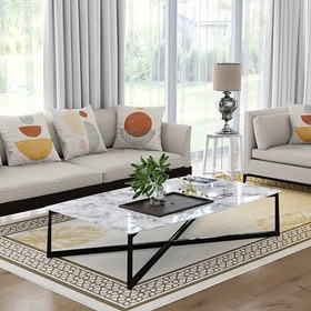Resim Monnhein Yıkanabilir Halı ve Yolluk - Kaymaz Tabanlı Salon Halısı, Mutfak Halısı, Modern Dijital Baskı Tasarım (0363) 