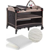 Resim Babydoor 2052 Madre Pro Oyun Parkı 70x110 Cm Bebek Beşik+yatak Hediyeli Kahverengi 