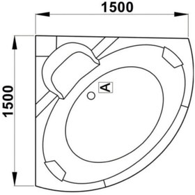 Resim SELİKA Ufuk Küvet150x150 Cm H:65 (jakuzisiz) 