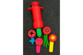 Resim Feyza Design Çocuklar Için Şırınga Şeklinde Oyun Hamuru Şekillendirme Seti 