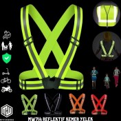 Resim Yüksek Görünüm Reflektif Yelek Sarı Fosforlu Neon Bisiklet, Motosiklet,scooter Gece Ikaz Uyarı Yelek 