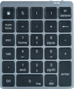 Resim 28 Tuşlu Kablosuz Sayısal Klavye Finansal Muhasebe Ofis Klavyesi Bt+usb Çift Modlu Bağlantı Dahili Lityum Pil 