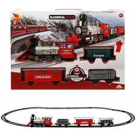 Resim Uzaktan Kumandalı Sesli ve Işıklı 412 CM Oyuncak Klasik Tren Seti 