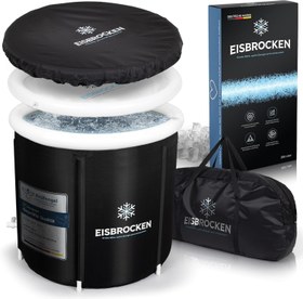 Resim 80 cm Katlanabilir Ice Bath Küveti 350L Soğuk Terapi Küveti 5 Kat İzolasyonlu Taşınabilir Havuz 