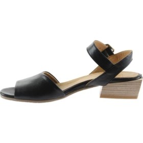 Resim Bueno Shoes Siyah Deri Kadın Topuklu Sandalet 