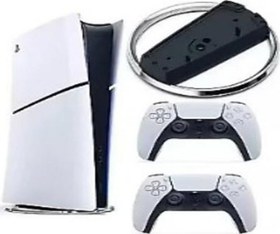 Resim Playstation 5 Slim Dijital + 2. DualSense Ps5 Kol+ Vertical Stand Dikey Ayak Beyaz 