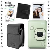 Resim Instax Mini Liplay Hybrid Fotoğraf Makinesi + 10'lu Film Albüm + Deri Kılıf Set 