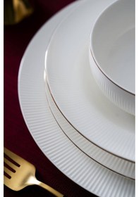 Resim Acar Zahara 6 Kişilik 27 Parça Porselen Yemek Takımı Beyaz 