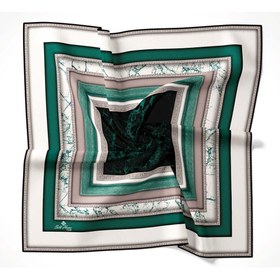 Resim Silk Home Twill Eşarp Cümbüş Desen - Zümrüt Dünyası 