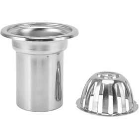 Resim Geeksen 5 İnç Çelik Dış Mekan Su Depolayıcı: Tavan, Balkon, Bahçe İçin Tıkanıklık Engeli, Dayanıklı Ve Kolay Kurulum 