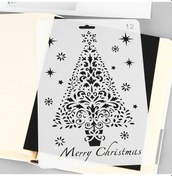 Resim Aubyhe B5 Boyama Şablonu Seti - 12 Adet Delikli Çizim Kalıbı, Sanat Ve El İşi İçin İdeal Beyaz 