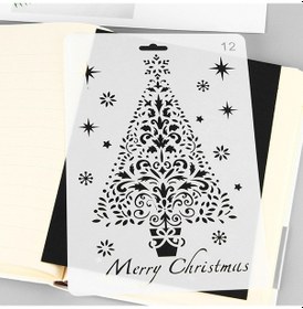 Resim Aubyhe B5 Boyama Şablonu Seti - 12 Adet Delikli Çizim Kalıbı, Sanat Ve El İşi İçin İdeal Beyaz 