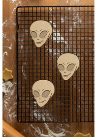 Resim Uzayın Delisi Kurabiye Kalıbı, Hamur Şekillendirici, Bisküvi Kalıbı, Kolay Kesim Ucu Beyaz 