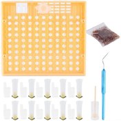 Resim Yuntech01 Arı Kraliçe Yetiştirme Seti, Plastik Kovan Kapsülleri, Yetiştirme Kutusu Ve Kraliçe Kafesi İle Profesyonel Arıcılık Aracı 