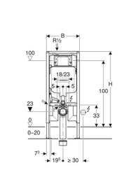 Resim Geberit Gömme Rezervuar Sigma 8 Cm 2016 Duofıx 111.796.00.1 Diğer 