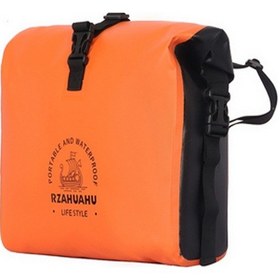 Resim Cbtx Global Rzahuahu 9l Su Geçirmez Pvc Motosiklet Alet Çantası Motosiklet Gidon Sele Saklama Çantası - Turuncu 
