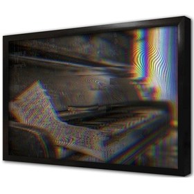 Resim Eski Piyano Glitch Çerçeveli Mdf Tablo-173735 