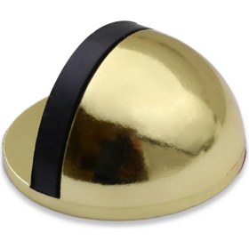 Resim Badem10 5 Adet Yarımay Yapışkanlı Kapı Kolu Stoperi Tamponu Metal Kapı Stopu Durdurucu Tutucu Tutacağı Gold Altın 